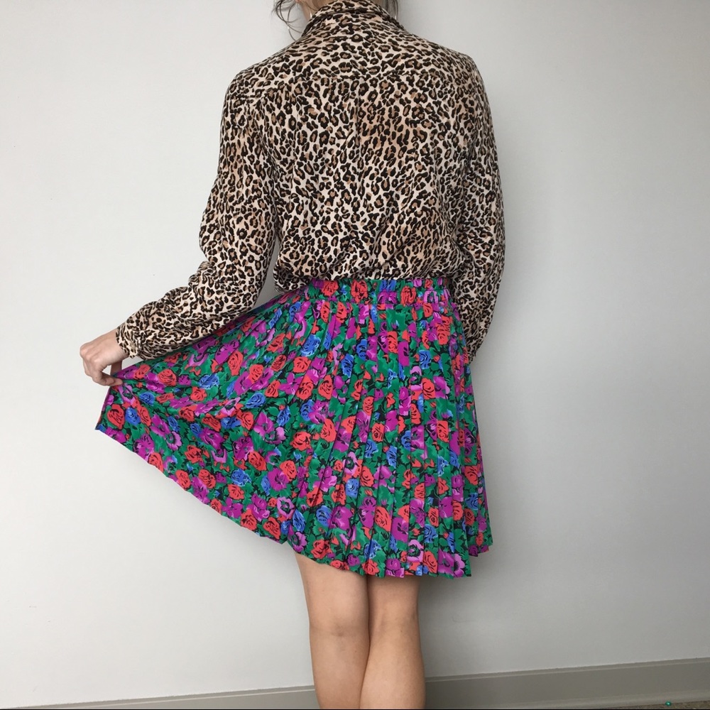 Vintage BCBG Paris Sportswear Floral Skirt